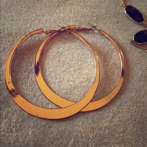 Rose gold hoops